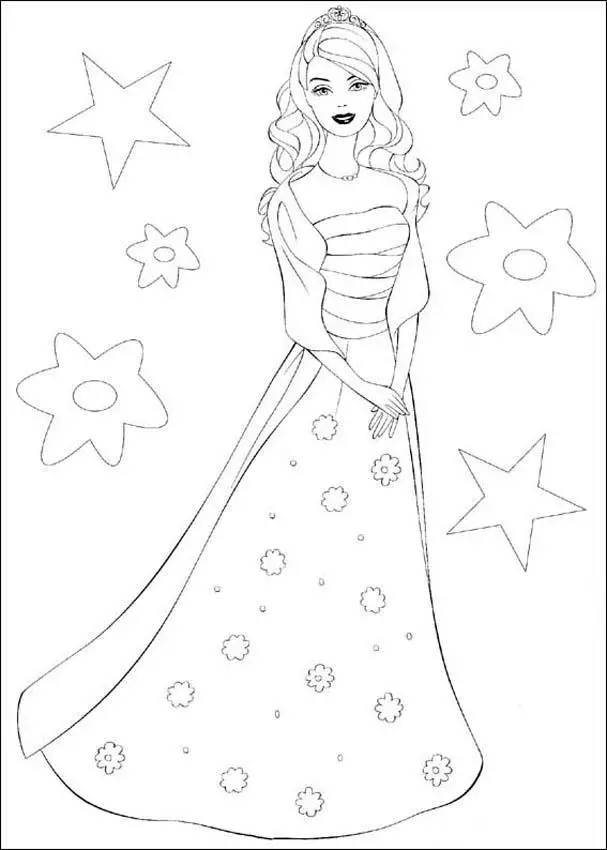 coloring pages for girls barbie. Barbie Coloring Pages 6