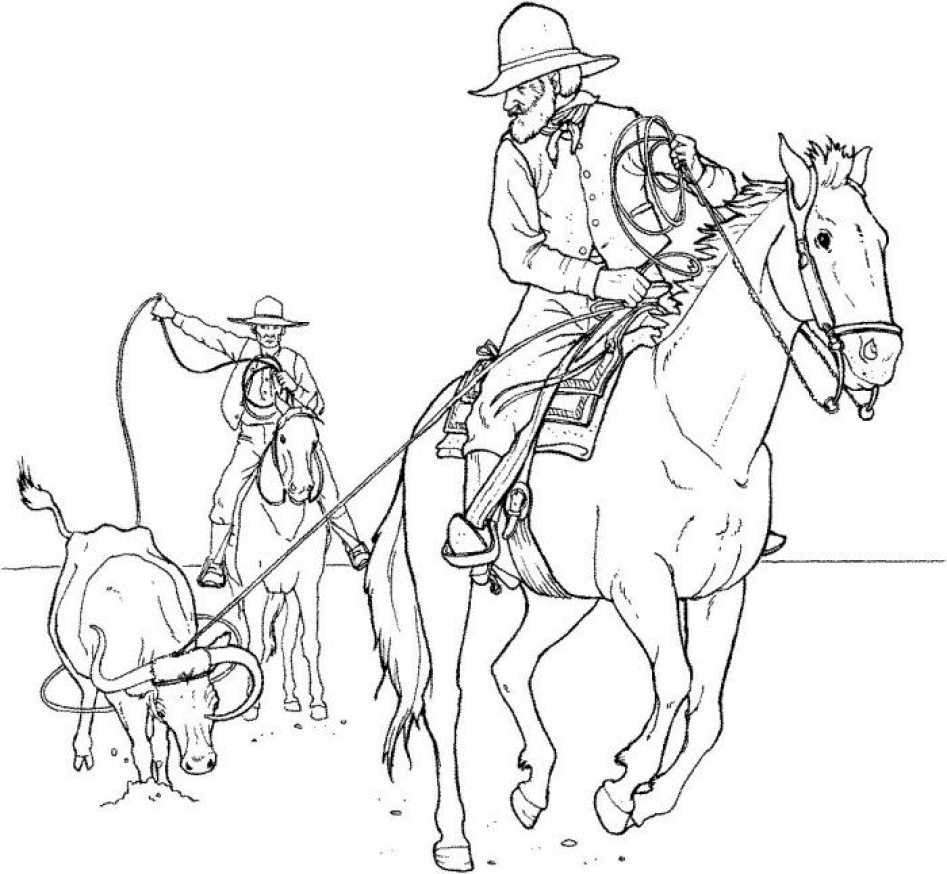37 Sample Cowboy coloring pages to print free for Kids
