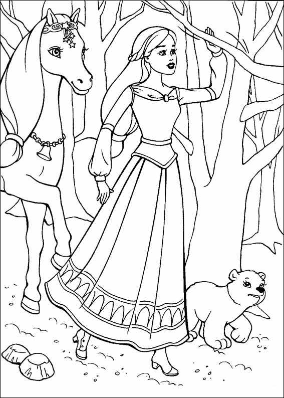 Barbie and The Magic Pegasus Coloring Printable 5