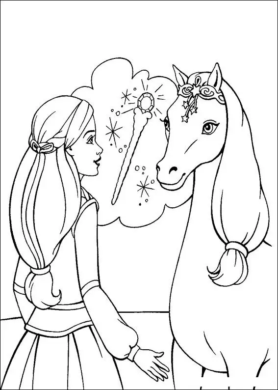 Barbie and The Magic Pegasus Coloring Printable 6