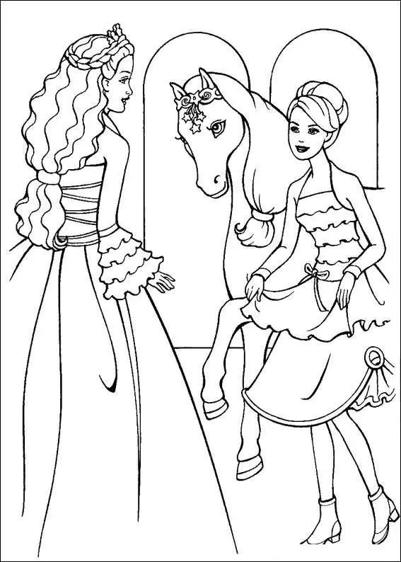 Barbie and The Magic Pegasus Coloring Printable 7