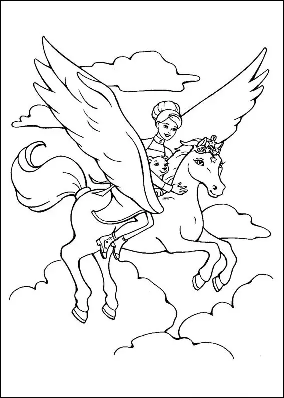 Barbie and The Magic Pegasus Coloring Printable 8