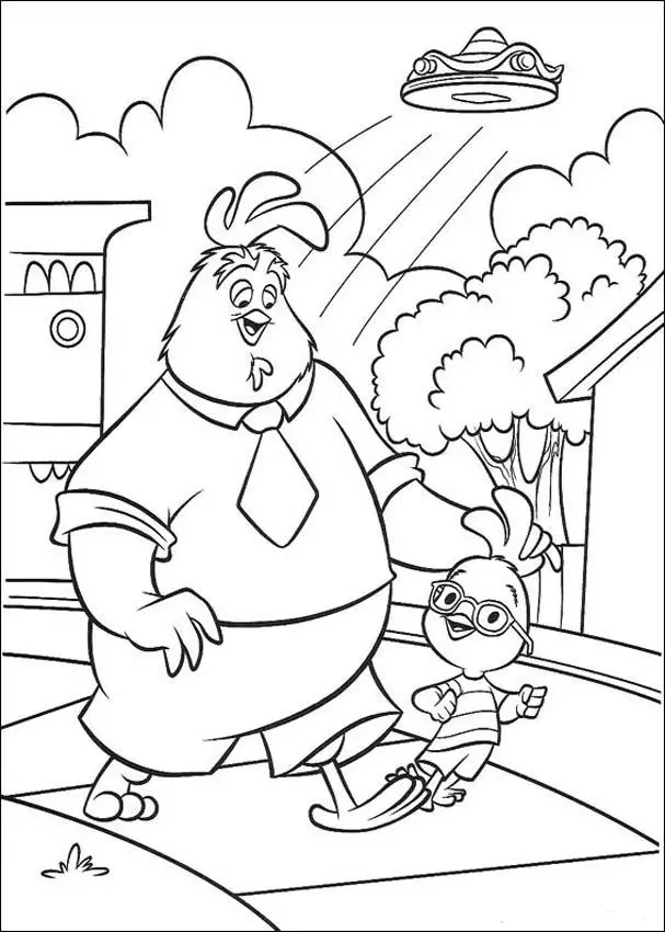 Chicken Little Coloring Printable 8