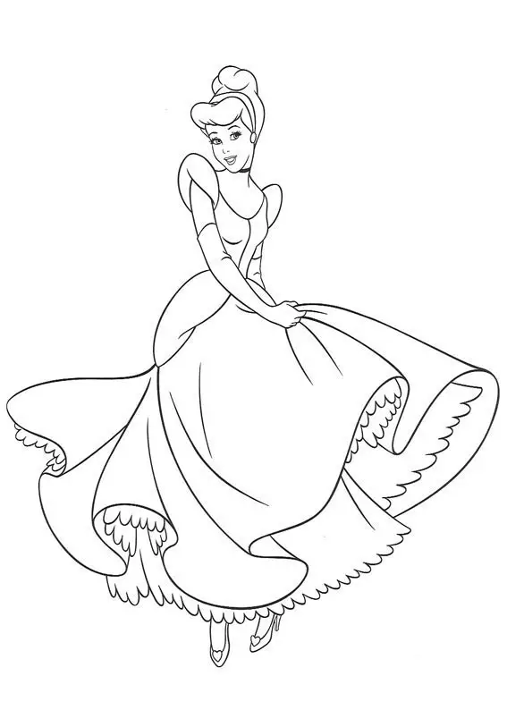 Cinderella 2 Coloring Printable 1