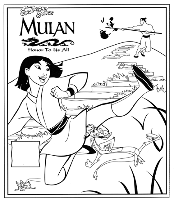 Mulan Coloring Printable 6