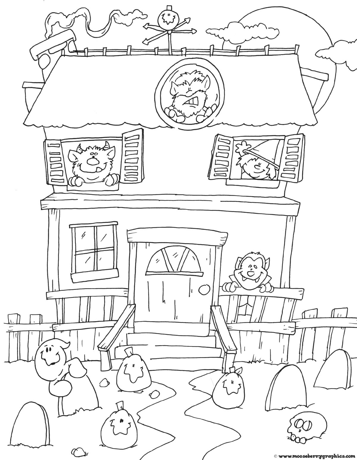 Printable Halloween Coloring Pages 1
